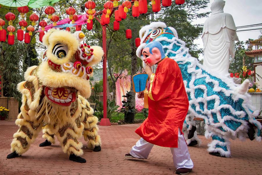 Lion dance Mid Autumn Festival
