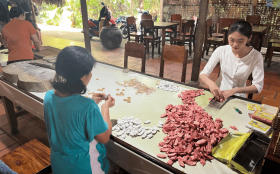 Coconut candy workshop, Mekong Delta