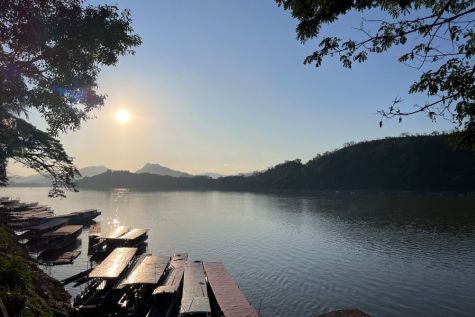 Luang Prabang - zach&oacute;d słońca