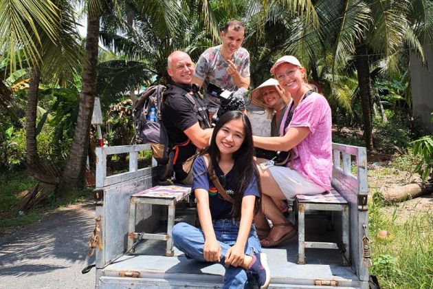 Tuk tuk ride in Mekong