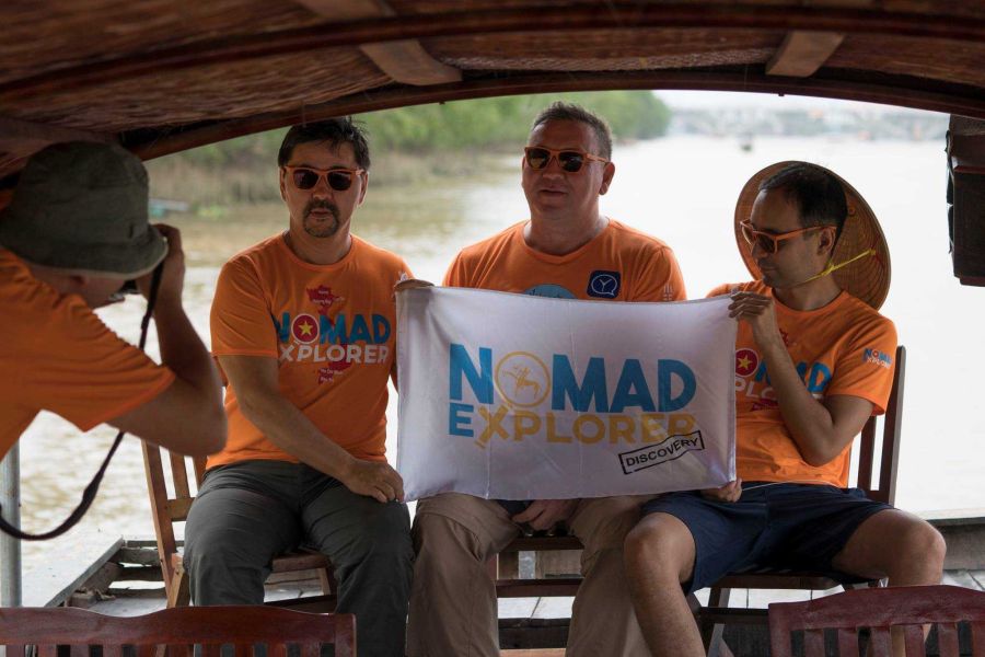 Nomad Explorer on the boat