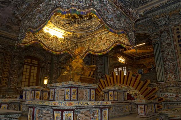 Inside Khai Dinh Tomb