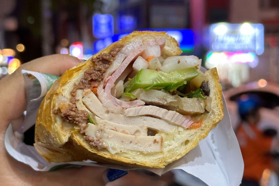 Delicious banh mi on MakeYourAsia Saigon motorbike tour