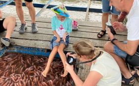 Locals raise fish in the delta