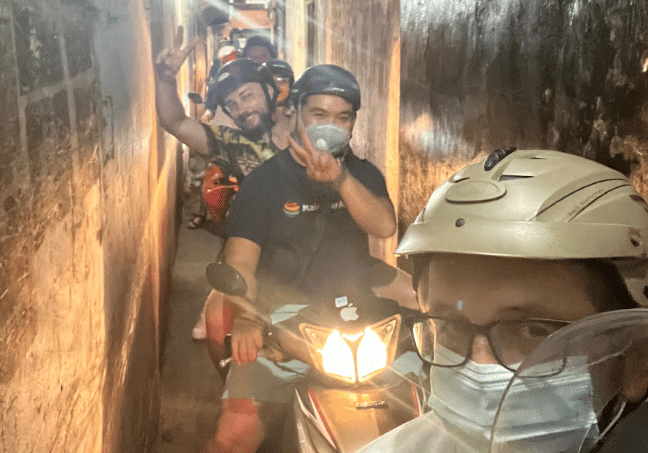 Narrow alleyway - Saigon by Night Motorbike Private Tour