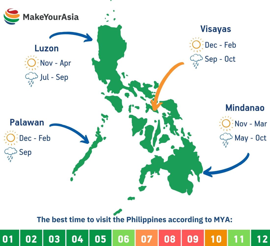 The Philippines seasonal weather map